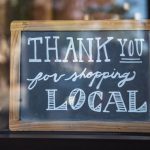 Local Shopping - shallow focus photo of thank you for shopping signage