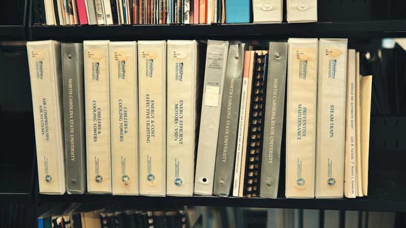 Classic Novels - a book shelf filled with lots of books