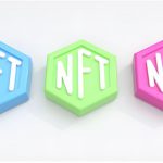 NFTs - three different colored blocks with the letters nft and nft on them